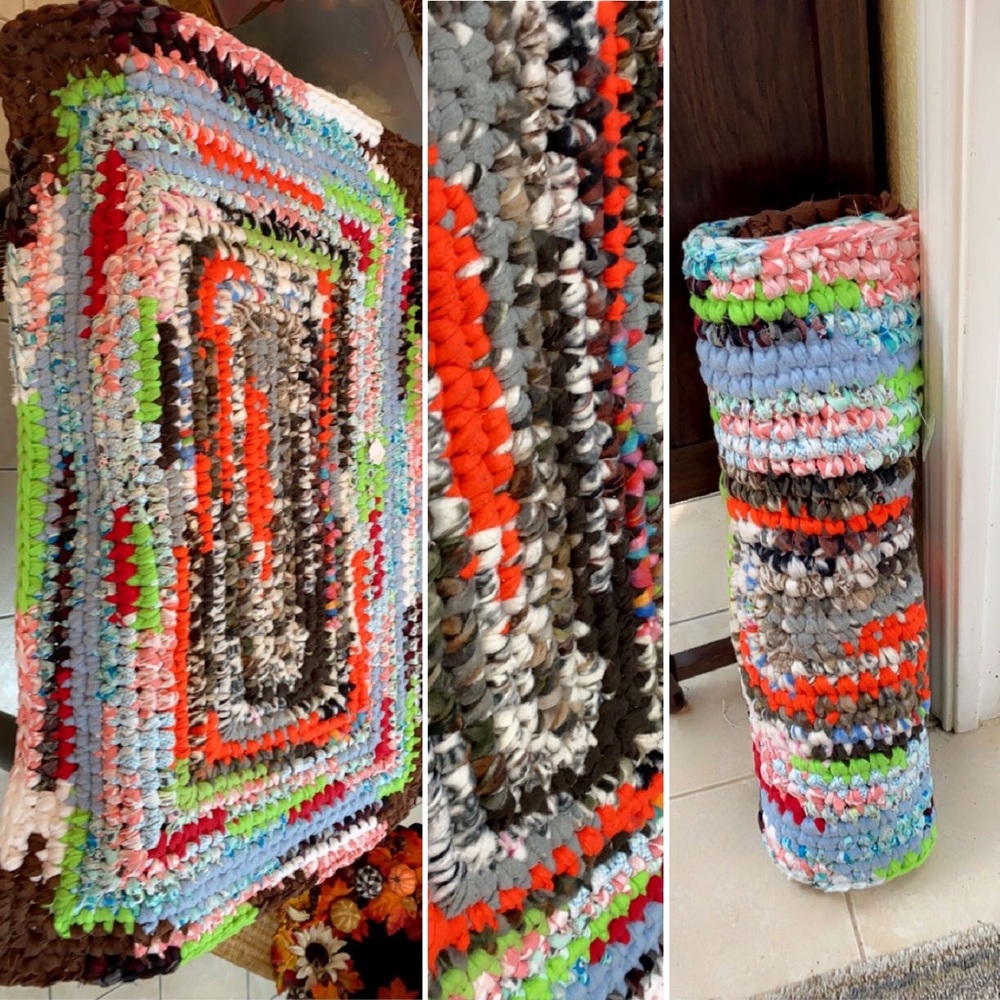Multi-Colored Fleece Area Rug - Picture 2 of 4